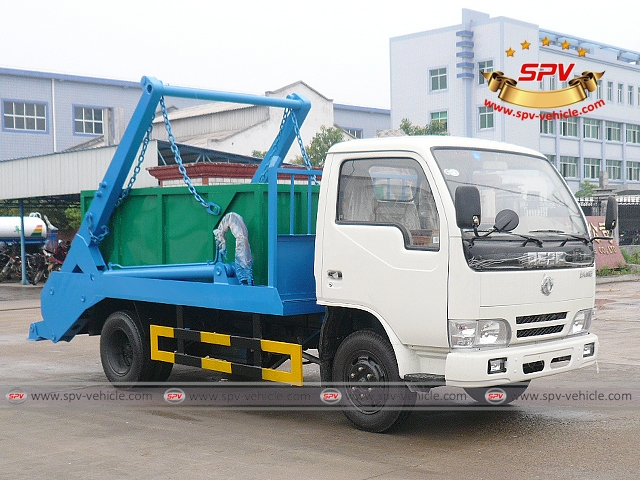 Front side view of 4 CBM Skip Loader - Dongfeng Front side view of 4 CBM Skip Loader - Dongfeng